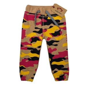 appaman Kids Gym Fleece Jogger Sweatpants in Chili Camo Print - Size 2T